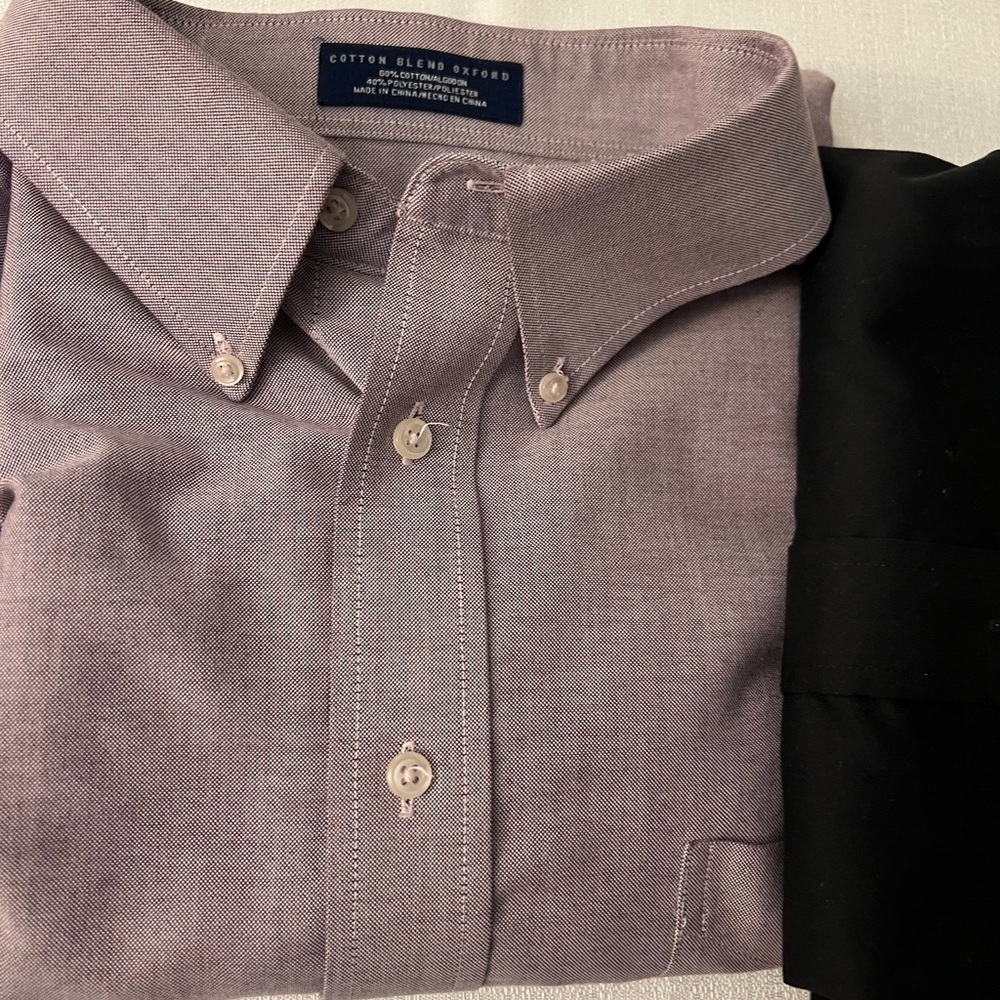 Stafford Men’s long sleeve button down shirt,size 17 1/2 - Picture 6 of 8